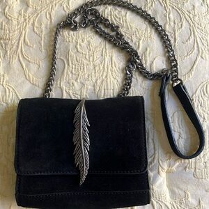Black suede bag